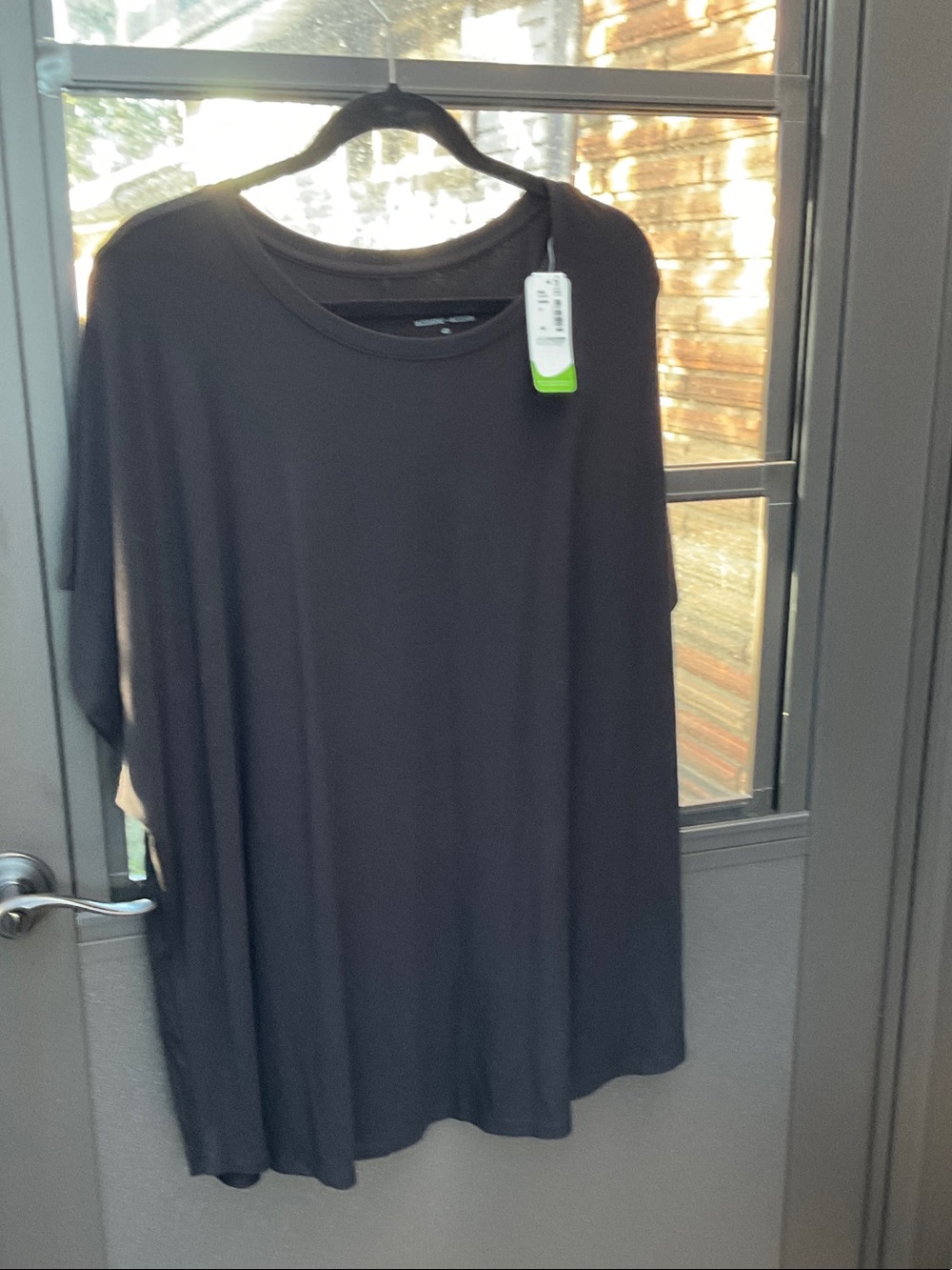 Women’s Black Crew Neck Shirt - Comfortable Everyday Tee